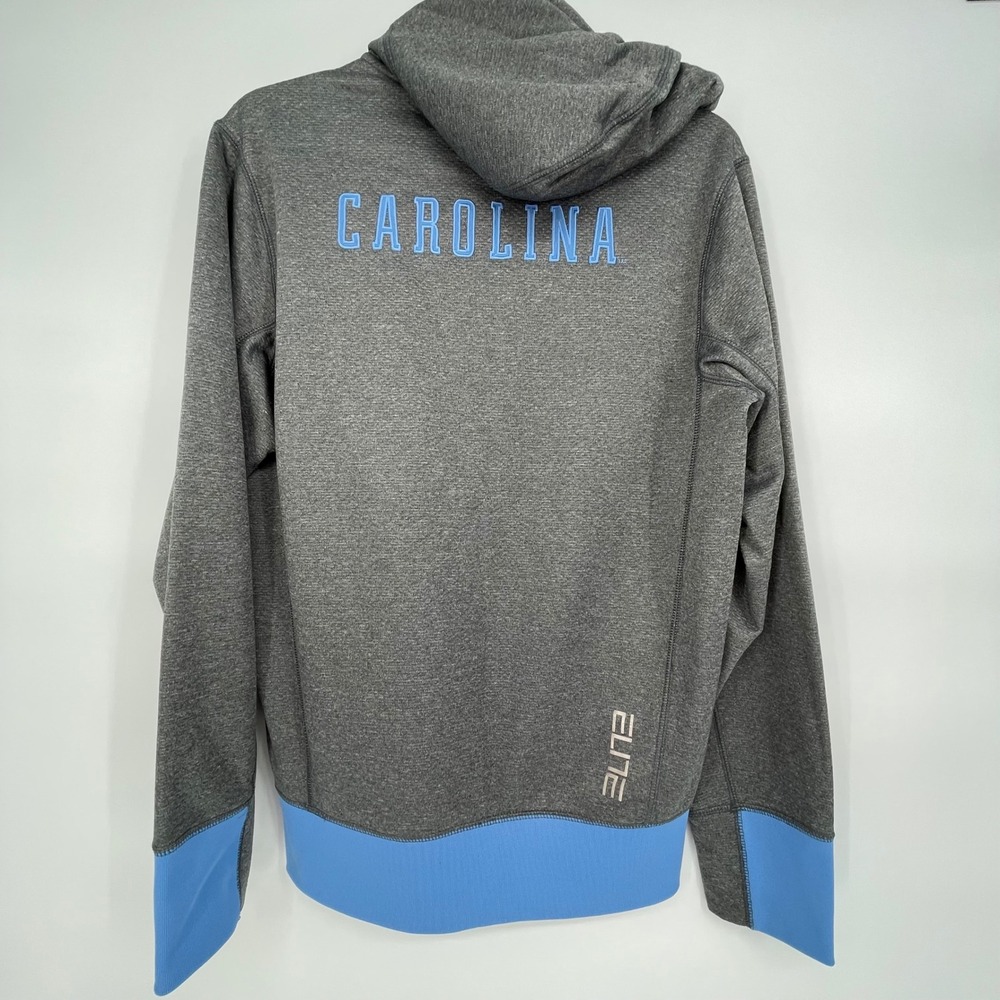 Nike Jordan UNC Tar Heels‎ Hoodie Gray Light Blue Elite Dri-Fit Mens Small - Picture 2 of 6